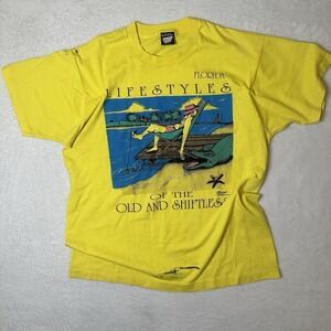 VTG 90s Florida Lifestyles Old and Shiftless T Shirt XL USA Made Single Stitch